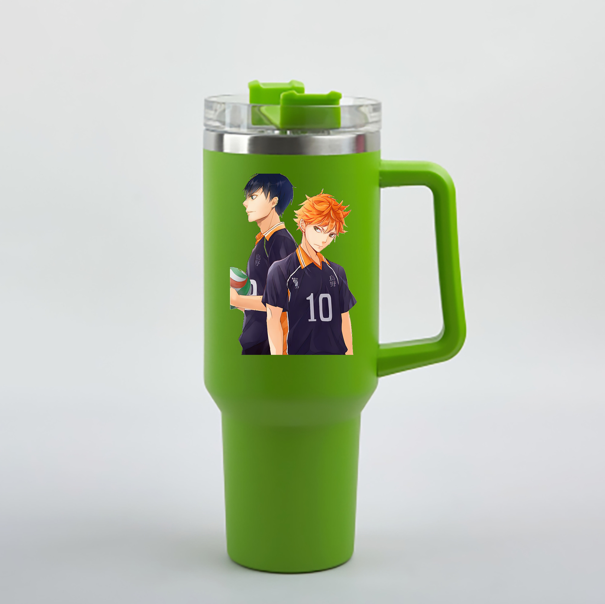 （画像用） ハイキュー!! Haikyu!! 1200mL車用タンブラー - クリスタルステッカー（プラスチックストロー付き）